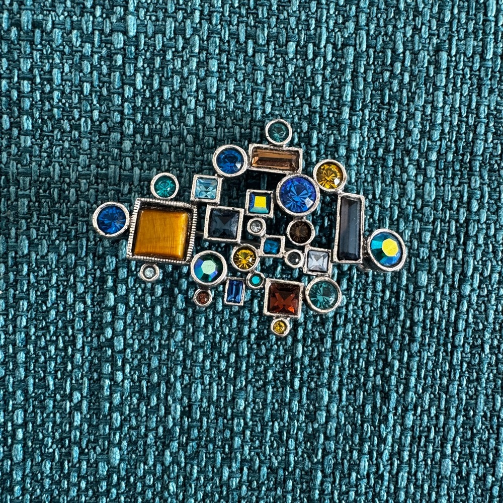 Vintage Patricia Locke Colorful Geometric Brooch